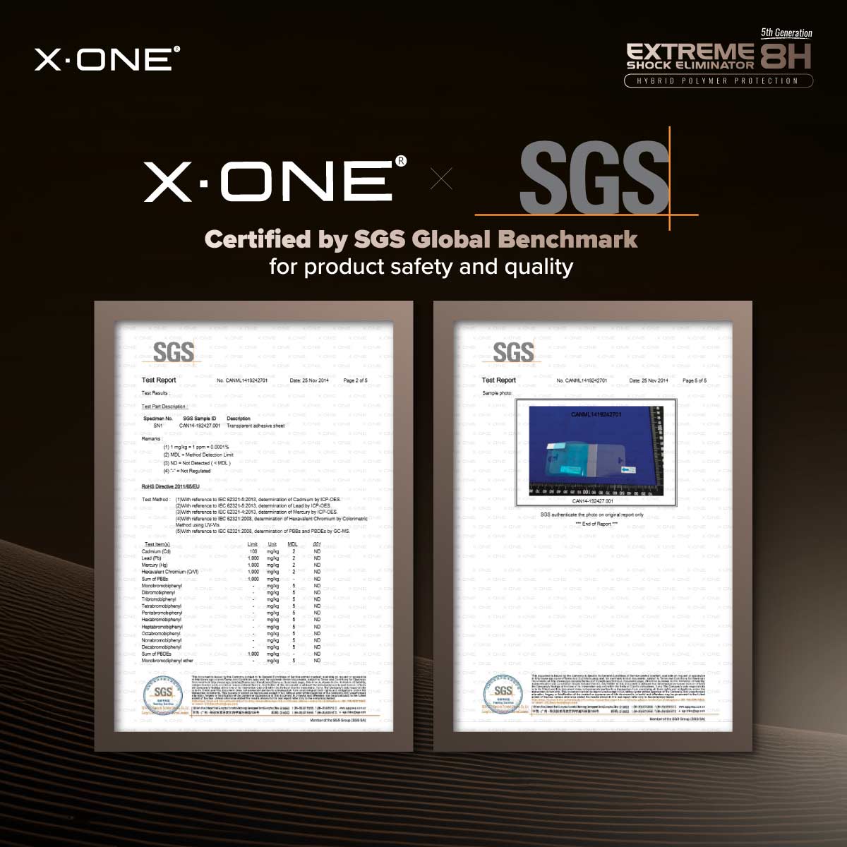 X.One Hybrid Polymer Impact Screen Protector with Installer Kit