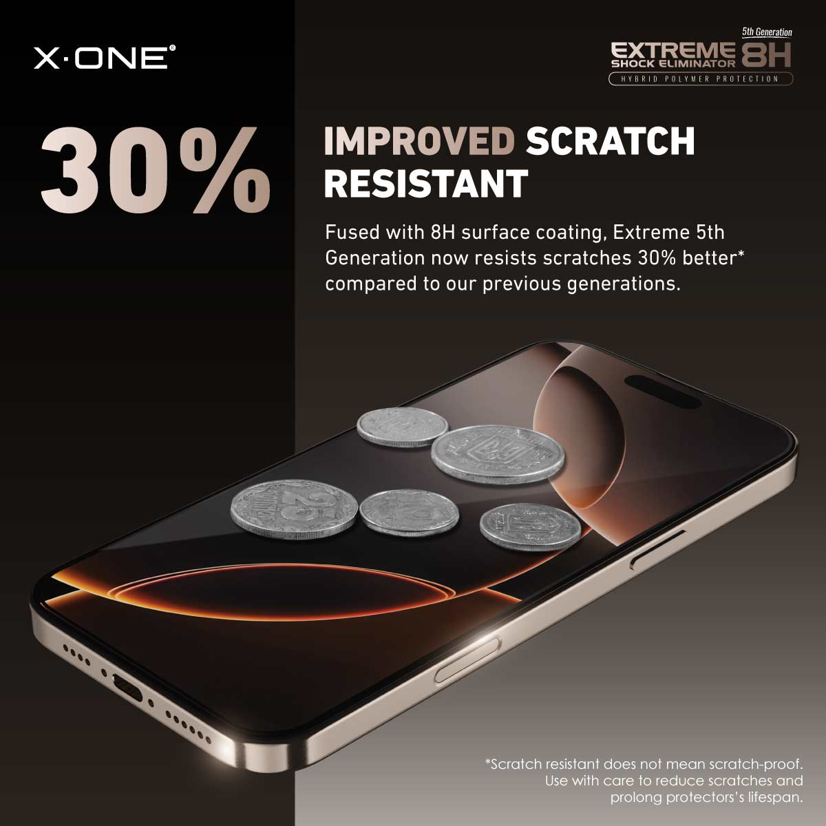 X.One Hybrid Polymer Impact Screen Protector with Installer Kit