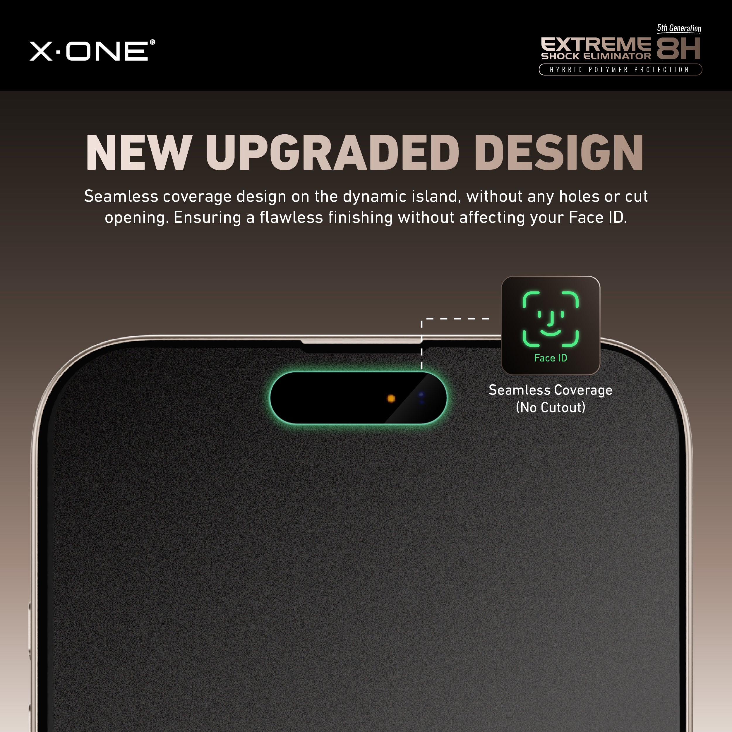 X.One Hybrid Polymer Impact Screen Protector with Installer Kit