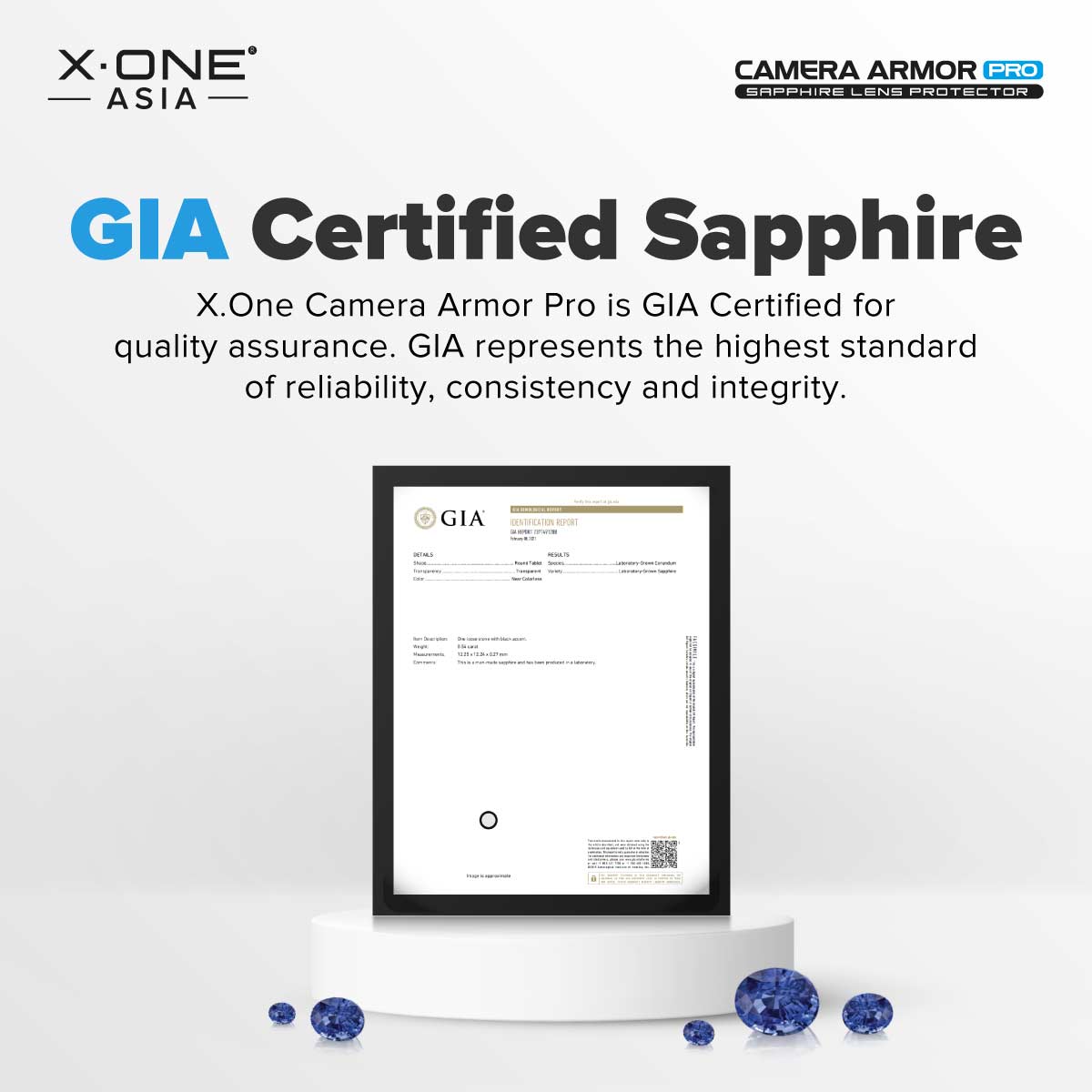 X.One® Camera Armor Pro GIA Certified Sapphire 9H Anti Scratch Lens Protector for iPhone 15 Series