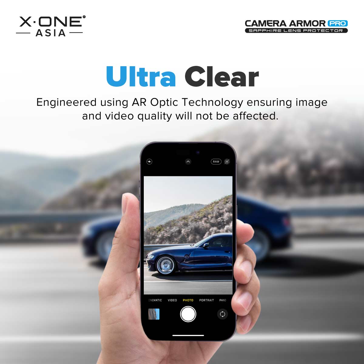 X.One® Camera Armor Pro GIA Certified Sapphire 9H Anti Scratch Lens Protector for iPhone 13 Series