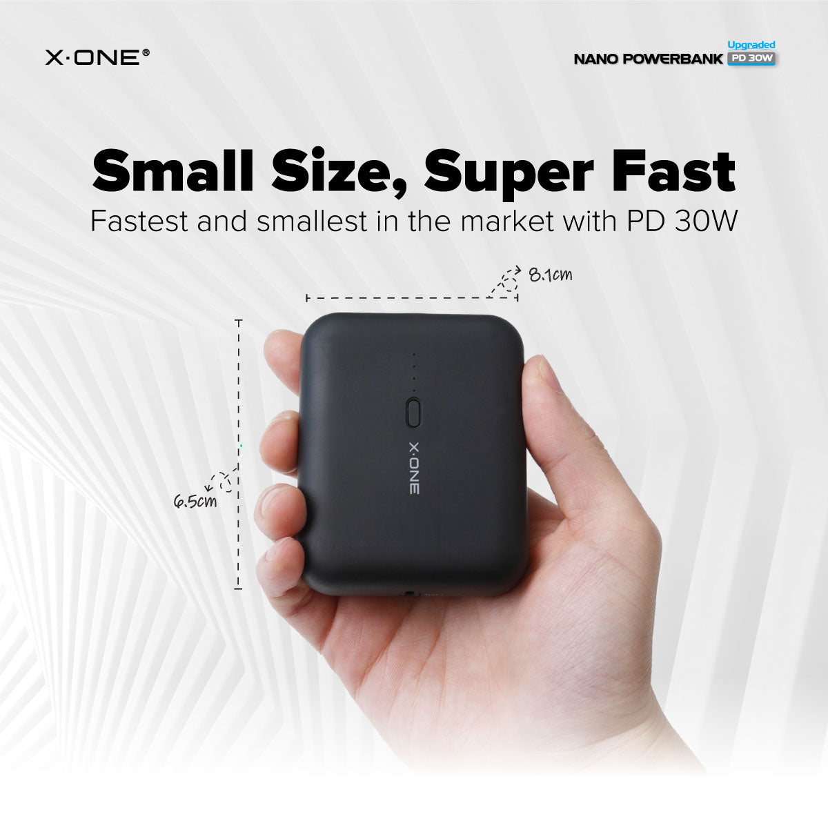 X.One® PD3.0 30W 10000mAh Nano Powerbank for iPhone PD Fast Charge | Samsung Super Fast Charge | Huawei Super Charge 22.5W | QC4+