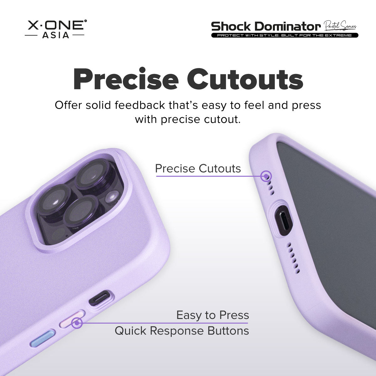 X.One® Shock Dominator (Pastel Series) Impact Protection Case for iPhone 14 Series