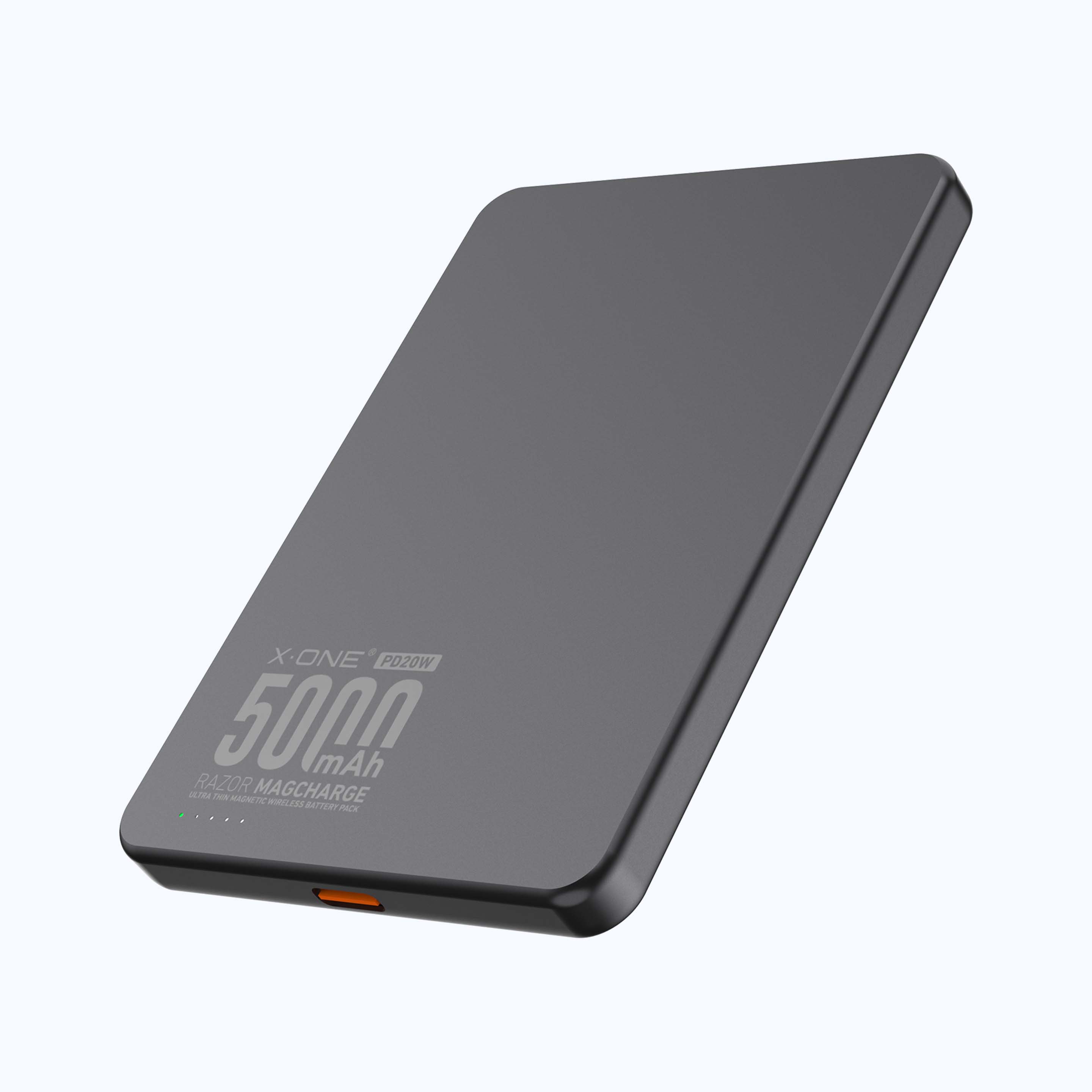 X.One Razor Magcharge Magnetic Wireless Battery Pack 5000mAh | 7.6mm Ultra Thin, World's Thinnest