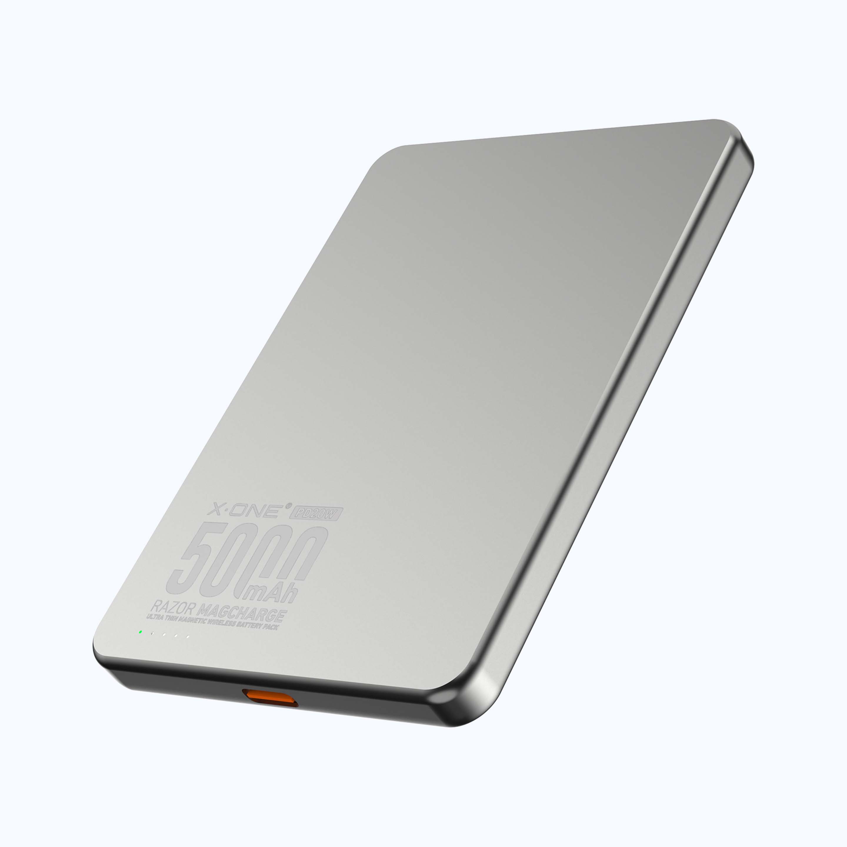 X.One Razor Magcharge Magnetic Wireless Battery Pack 5000mAh | 7.6mm Ultra Thin, World's Thinnest